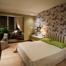 Design della camera da letto moderna con balcone-4