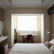 Design della camera da letto moderna con balcone-5