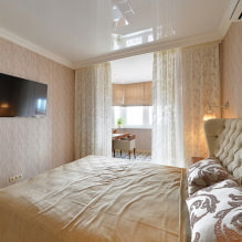 Moderno design della camera da letto con balcone-8