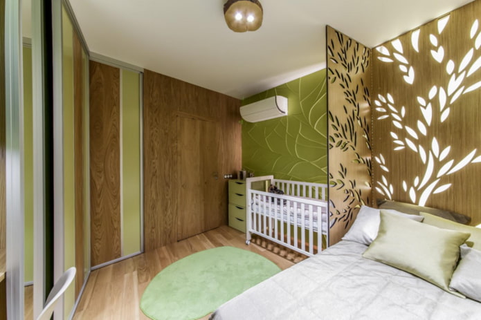 culla per bambini nell'interno della camera da letto