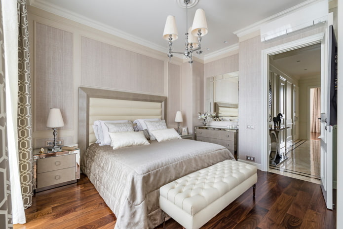 rifiniture per interni di una camera da letto beige