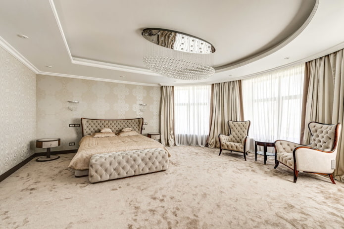 rifiniture per l'interno di una camera da letto beige