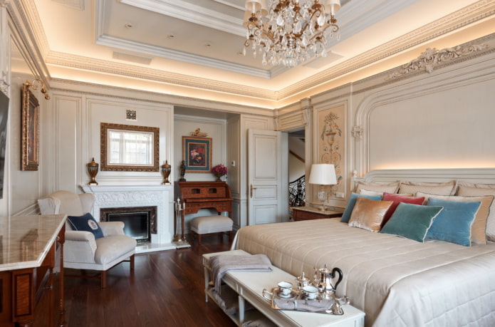 decorazione camera da letto in stile classico