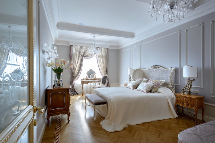 decorazione della camera da letto in stile classico