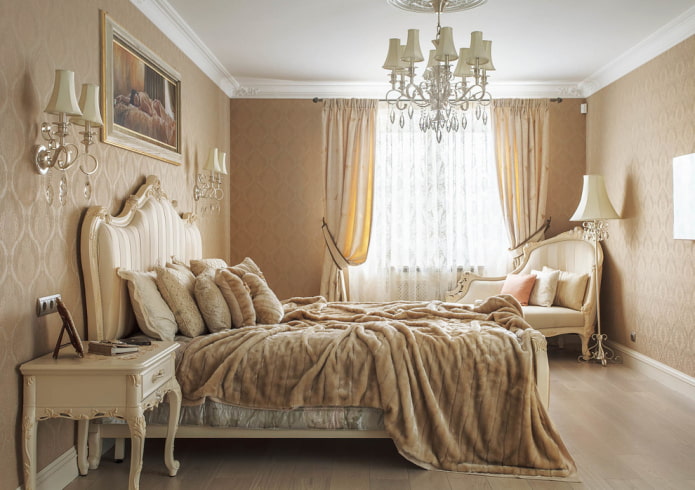 decorazione della camera da letto in stile classico