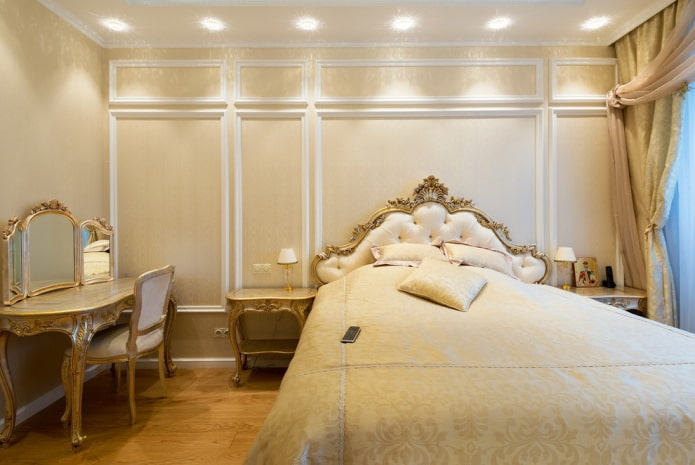 illuminazione della camera da letto in stile classico