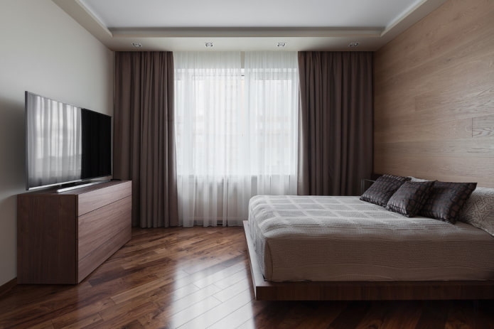 decorazione all'interno di una camera da letto marrone