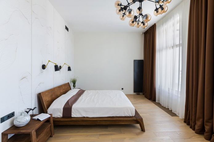 interno della camera da letto bianca e marrone