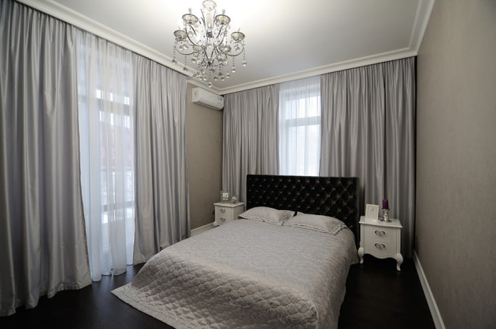 design camera da letto grigio-nero