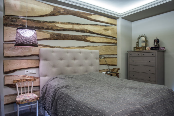 decorazione camera da letto grigia