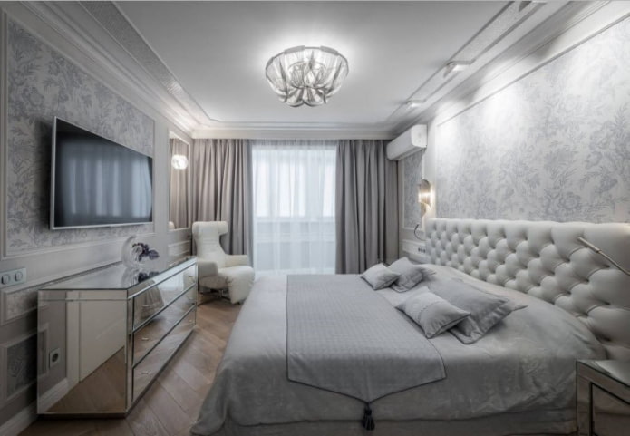 mobili per una camera da letto grigia