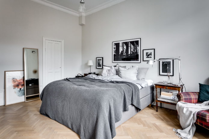 pavimento in parquet nella camera da letto