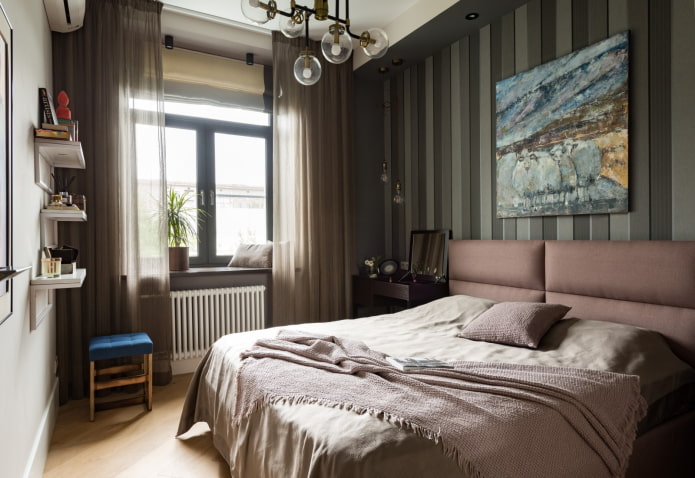camera da letto moderna scura