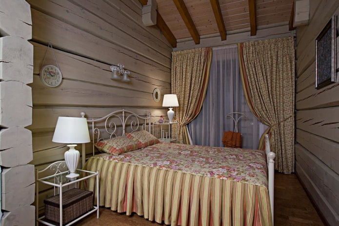 illuminazione della camera da letto in stile country
