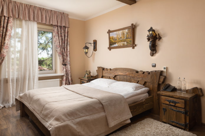 mobili per camera da letto in stile rustico country