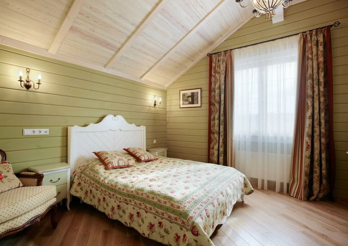tessuti e decorazioni per la camera da letto in stile country