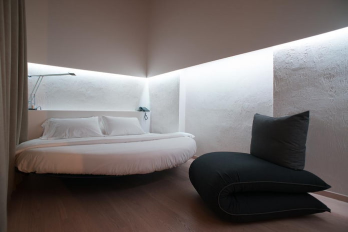 arredamento per camera da letto in stile hi-tech