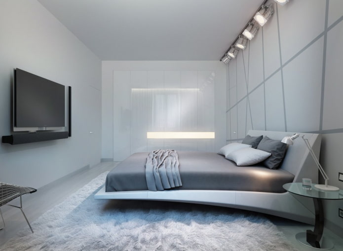 palette di colori della camera da letto in stile hi-tech
