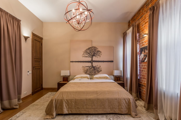illuminazione per camera da letto in stile industriale