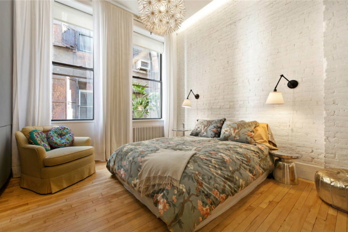 illuminazione per camera da letto in stile industriale