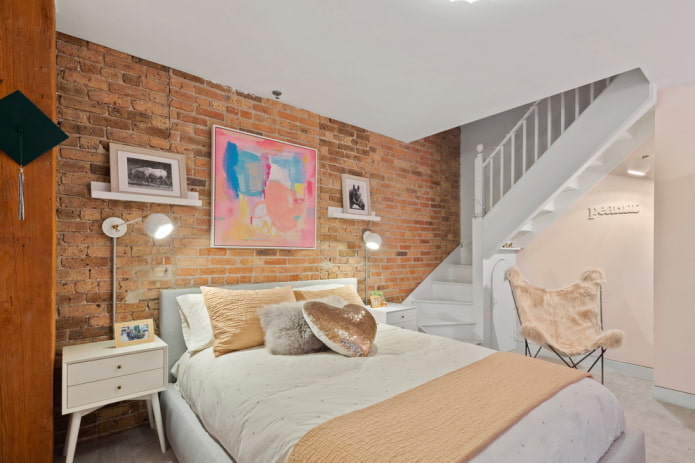 camera da letto per adolescenti in stile industriale