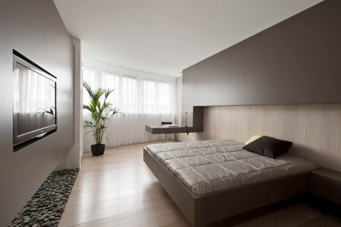 Schema cromatico della camera da letto in stile minimalista