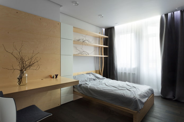 camera da letto in stile eco-minimalismo