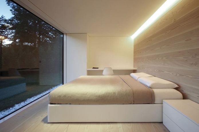 decorazione della camera da letto in stile minimalista