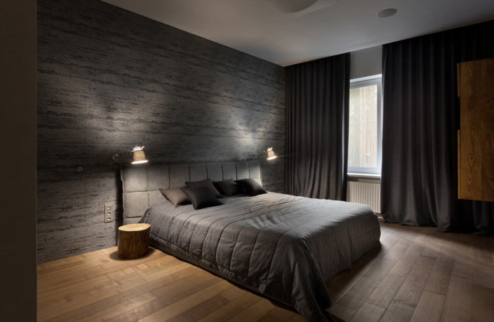 interno della camera da letto in stile minimalista