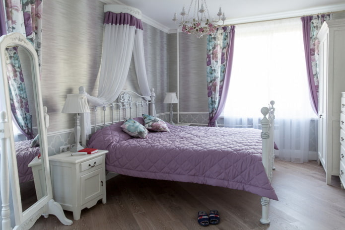 interno della camera da letto in stile provenzale