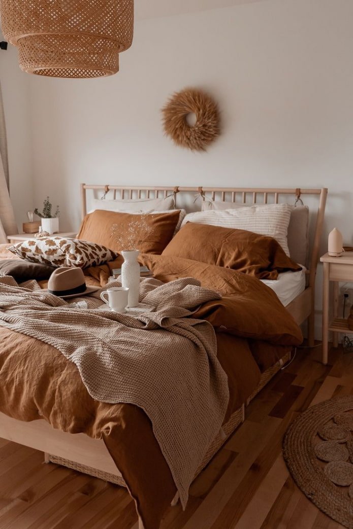 camera da letto in rosso