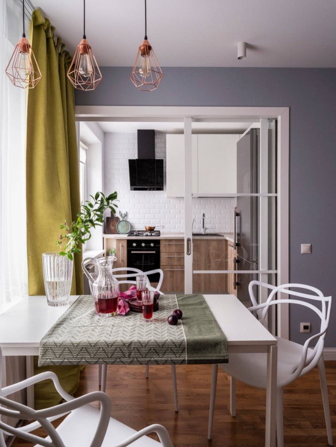 porte scorrevoli in vetro per la cucina