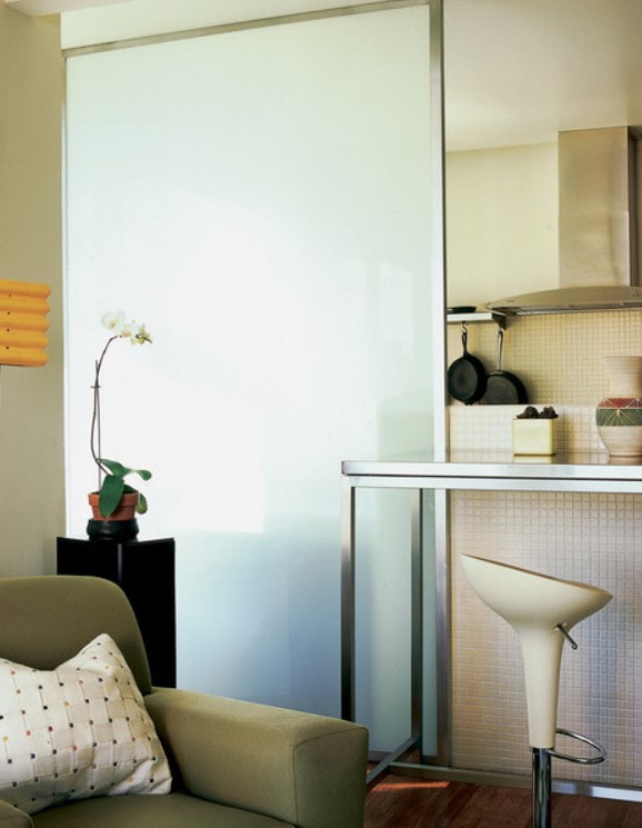vetro opaco all'interno