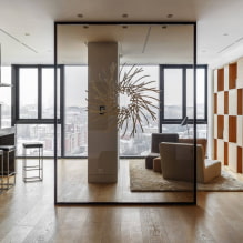 Design degli interni con pareti divisorie in vetro-3