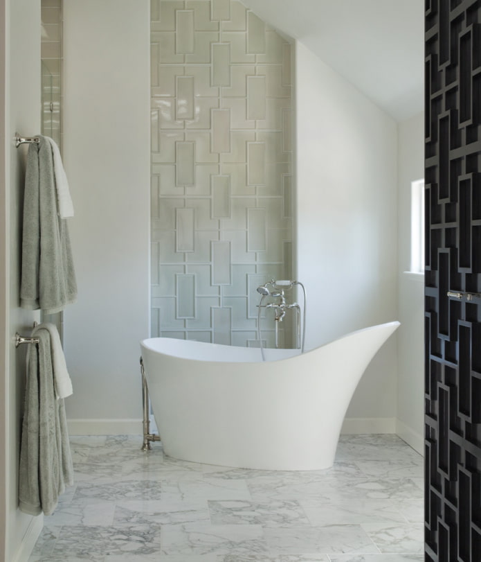 inserti in vetro nel bagno