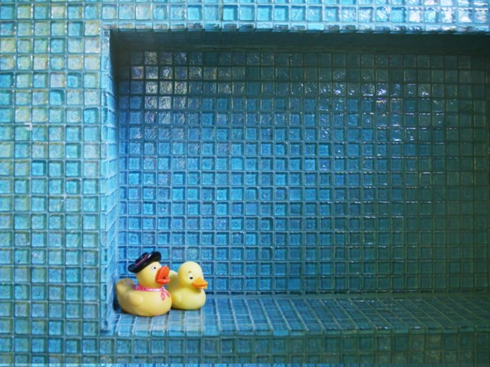 mosaico blu