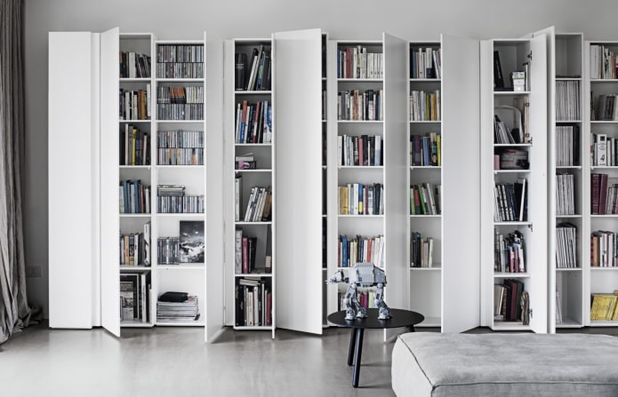 design degli scaffali negli interni