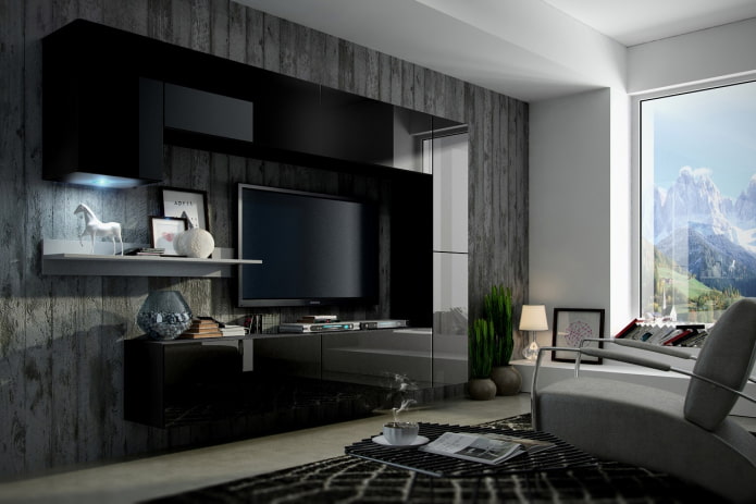 combinazione di colori della parete nell'interno del soggiorno