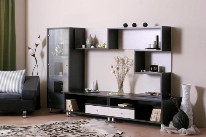 parete per elementi decorativi in soggiorno