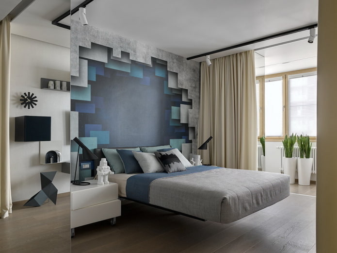 design delle pareti nella stanza di un adolescente
