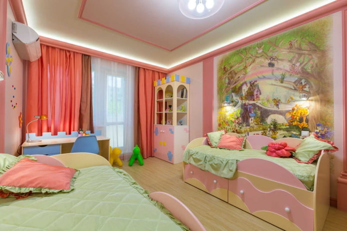 pannello sulla parete all'interno della cameretta dei bambini
