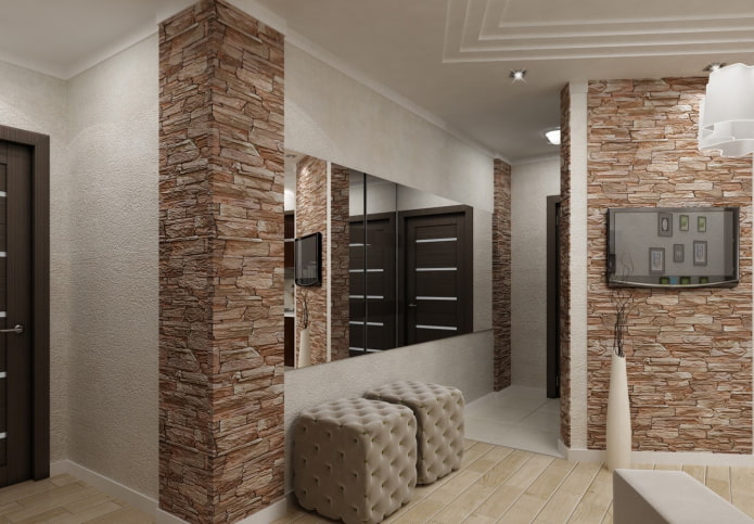 angoli decorati nel corridoio