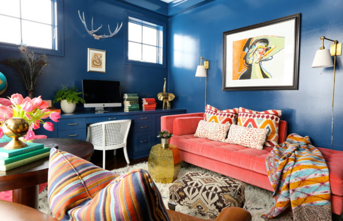 decorazione degli interni in stile eclettico