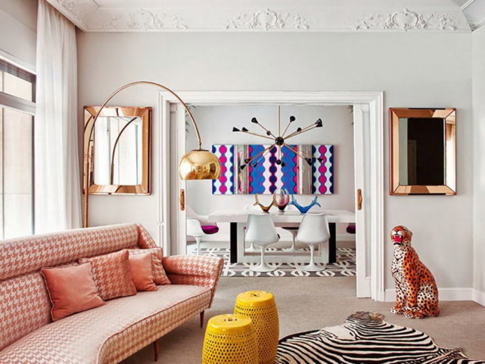 decorazioni d'interni in stile eclettico
