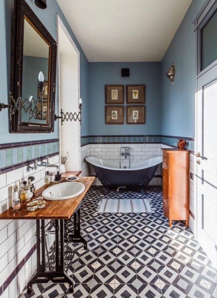 bagno in stile eclettico