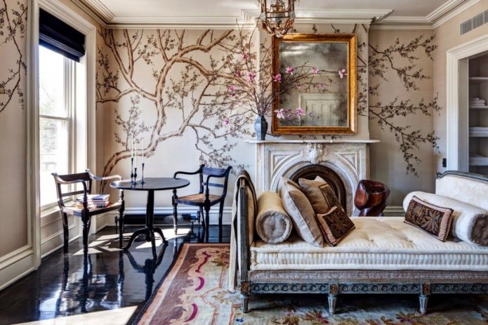 decorazione d'interni in stile eclettico