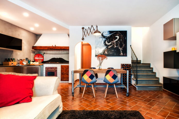 decorazione d'interni in stile eclettico