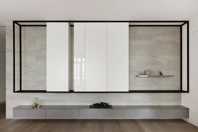 arredamento minimo nel soggiorno