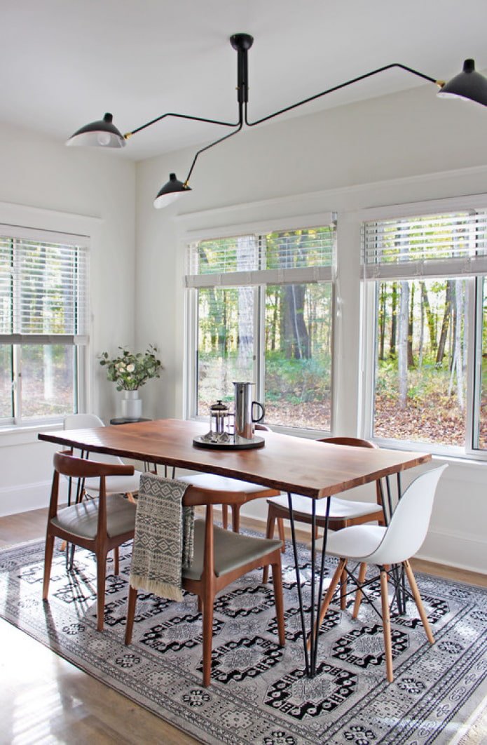 sala da pranzo in una casa in stile hygge