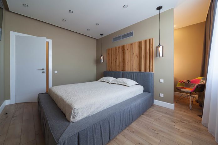 camera da letto contemporanea grigio-beige